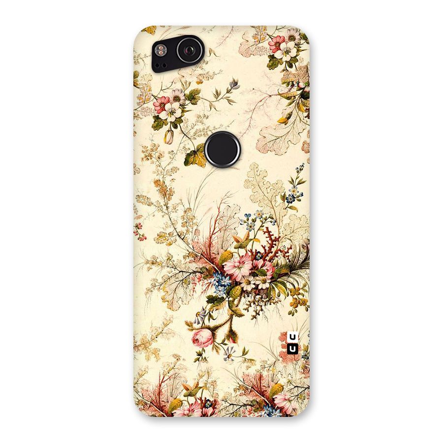 Beige Floral Back Case for Google Pixel 2