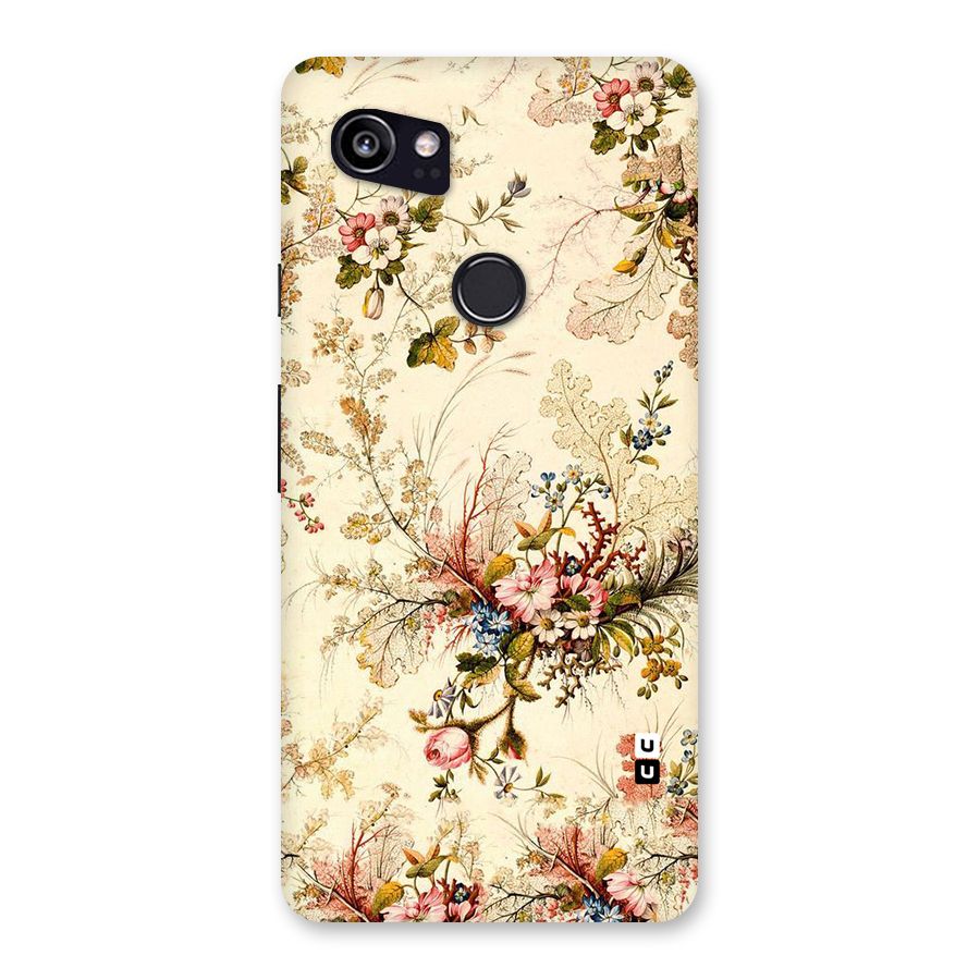 Beige Floral Back Case for Google Pixel 2 XL