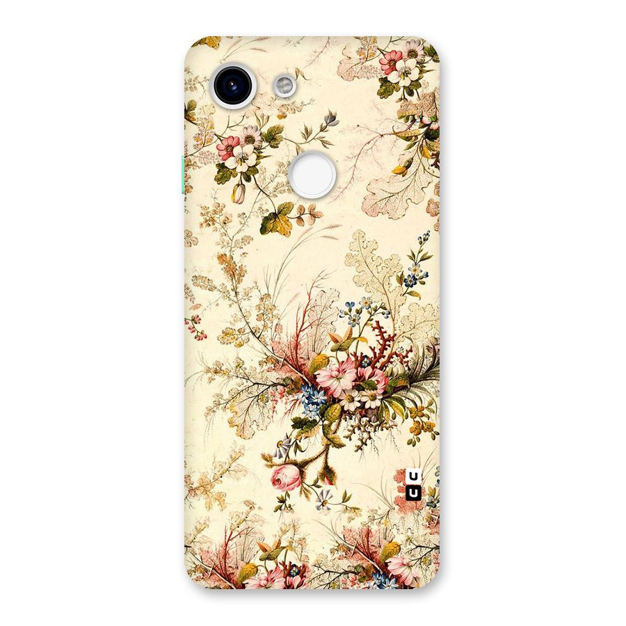 Beige Floral Back Case for Google Pixel 3