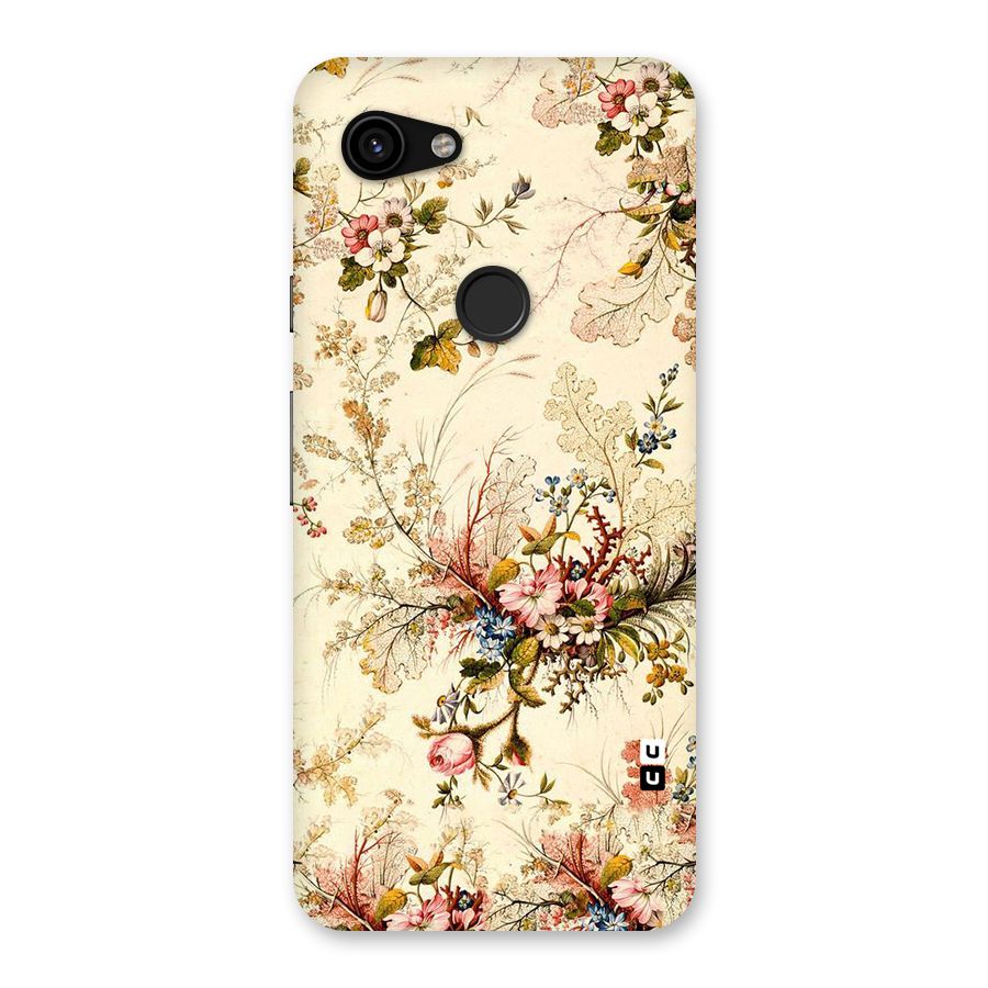 Beige Floral Back Case for Google Pixel 3a