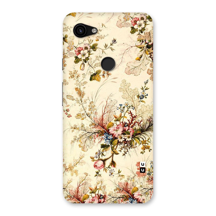 Beige Floral Back Case for Google Pixel 3a XL