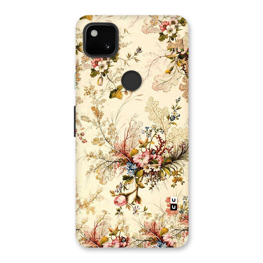 Beige Floral Back Case for Google Pixel 4a