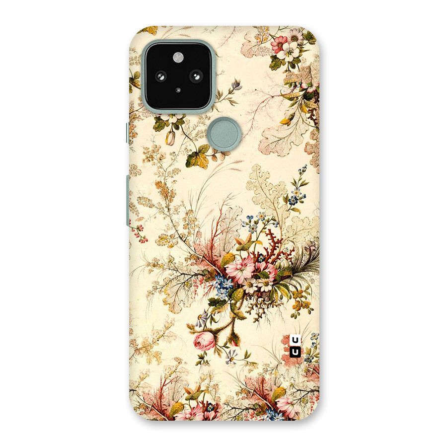 Beige Floral Back Case for Google Pixel 5
