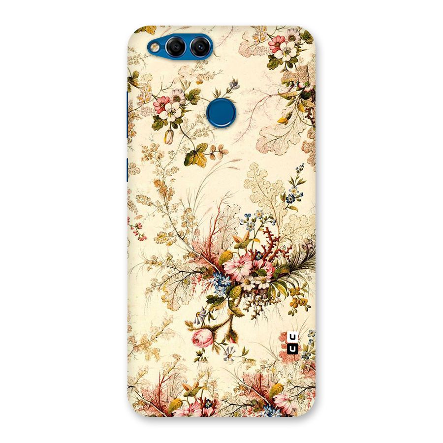 Beige Floral Back Case for Honor 7X