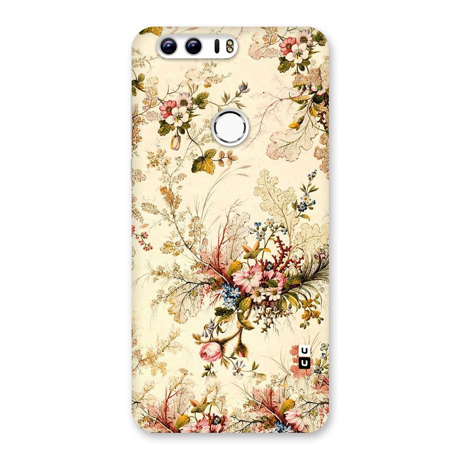 Beige Floral Back Case for Honor 8