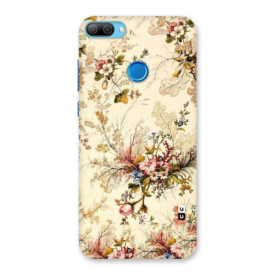 Beige Floral Back Case for Honor 9N