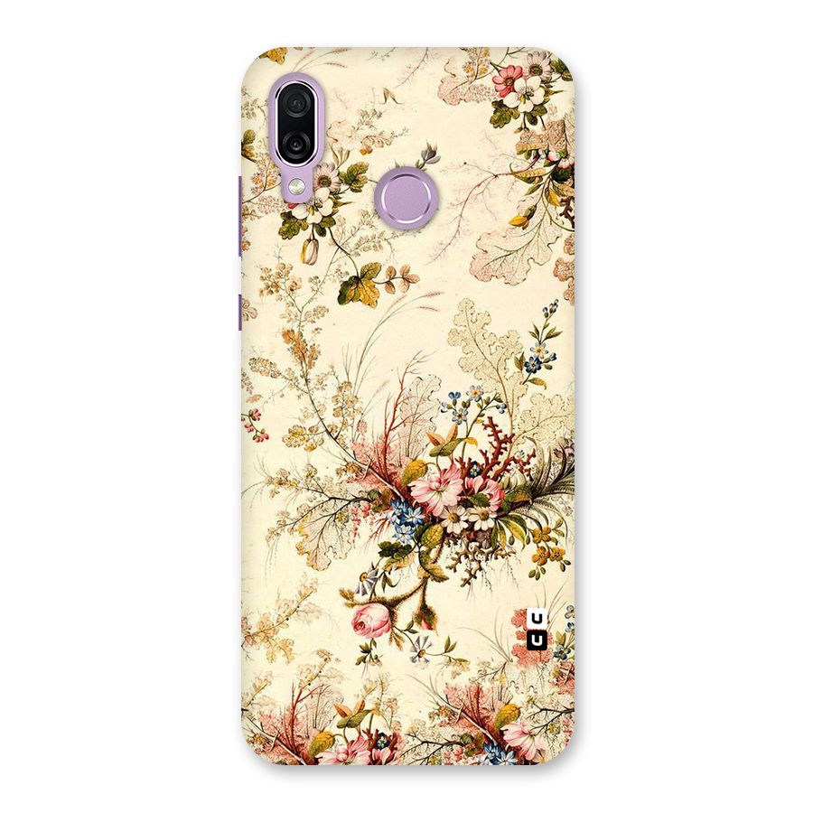 Beige Floral Back Case for Honor Play