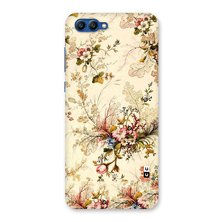 Beige Floral Back Case for Honor View 10