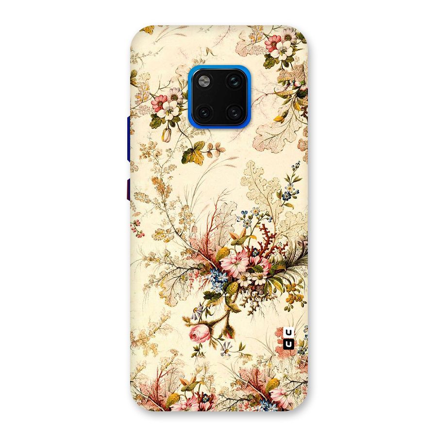 Beige Floral Back Case for Huawei Mate 20 Pro