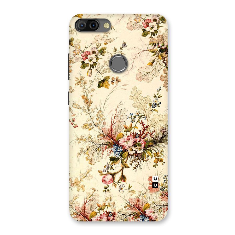 Beige Floral Back Case for Infinix Hot 6 Pro