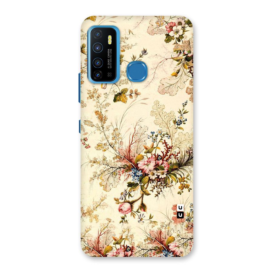 Beige Floral Back Case for Infinix Hot 9