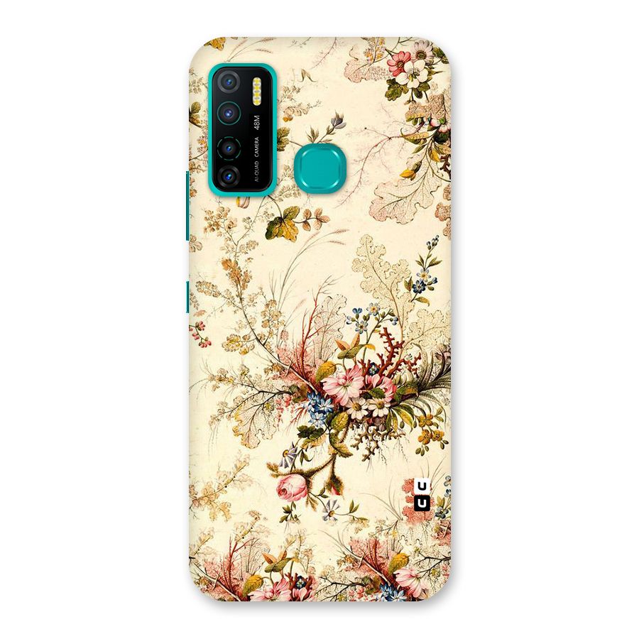 Beige Floral Back Case for Infinix Hot 9 Pro
