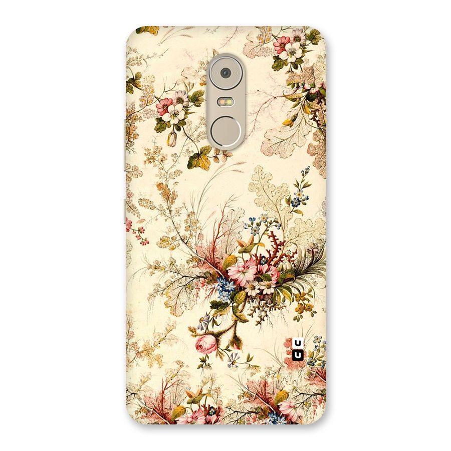 Beige Floral Back Case for Lenovo K6 Note