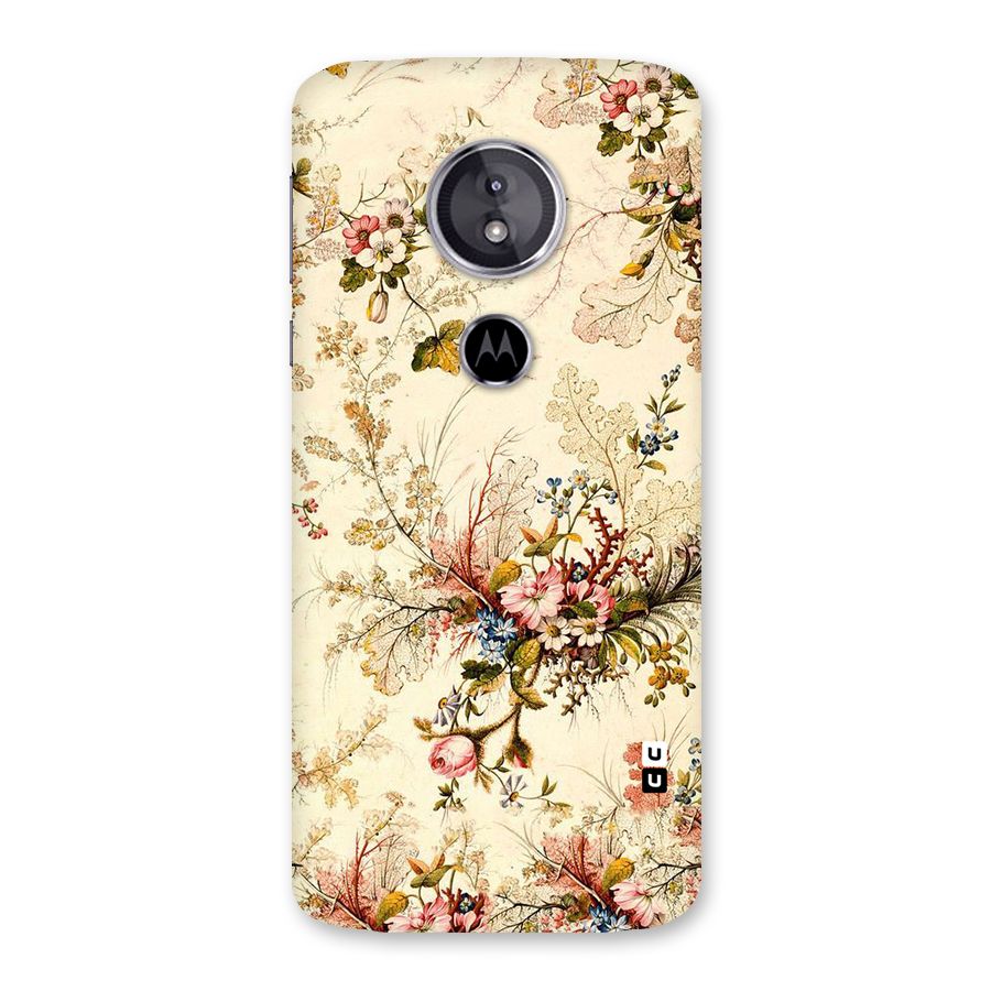 Beige Floral Back Case for Moto E5