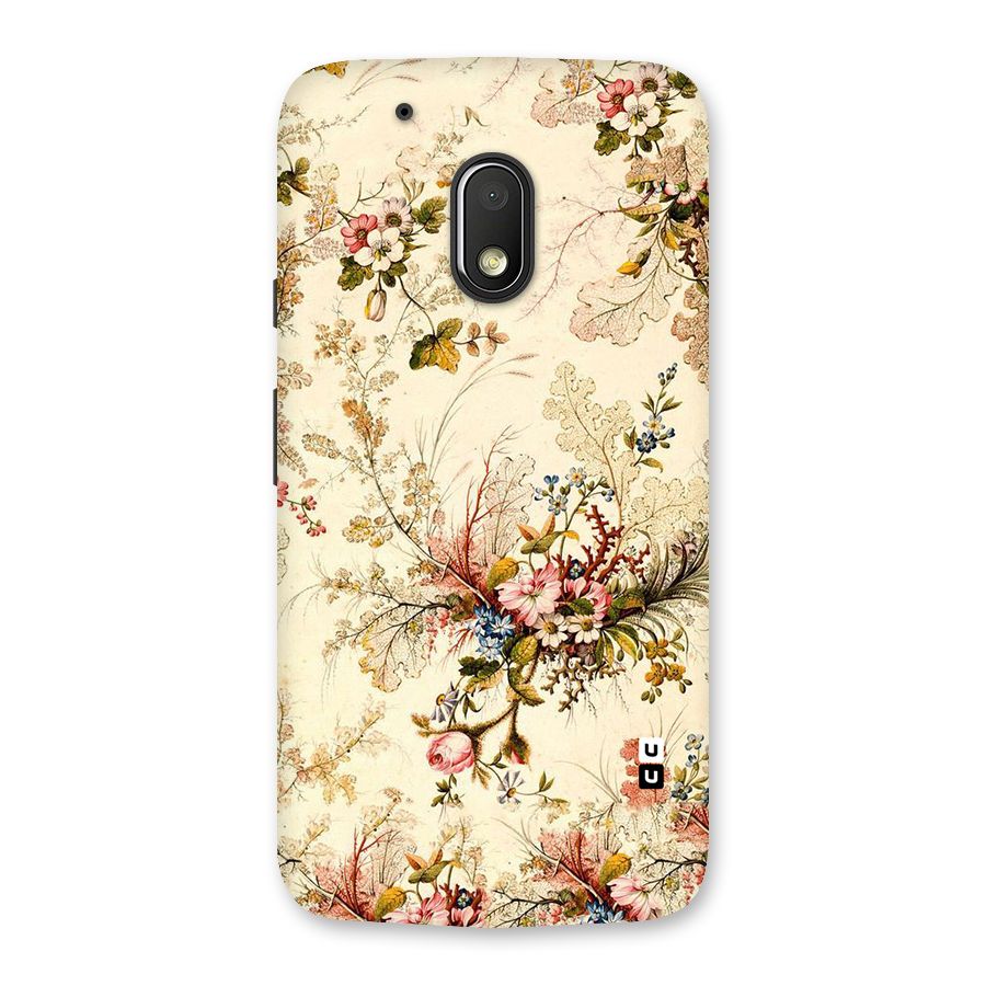 Beige Floral Back Case for Moto G4 Play