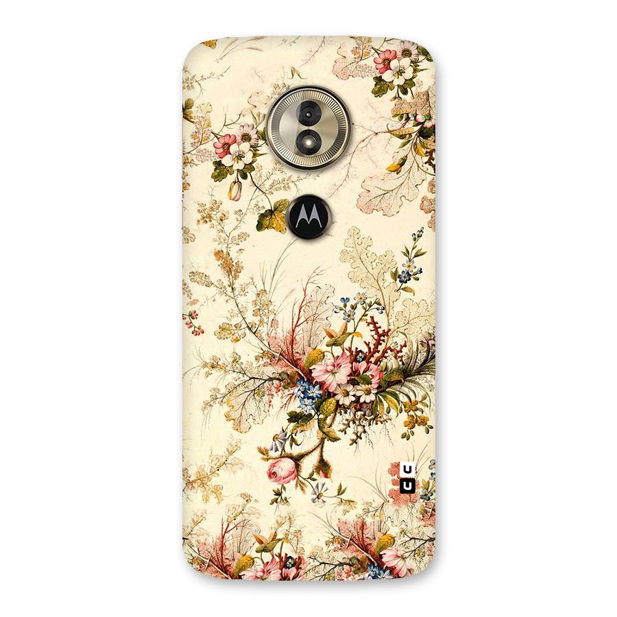 Beige Floral Back Case for Moto G6 Play