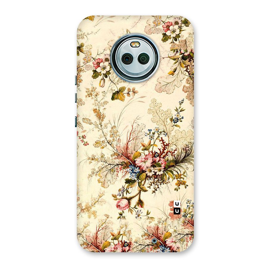 Beige Floral Back Case for Moto X4