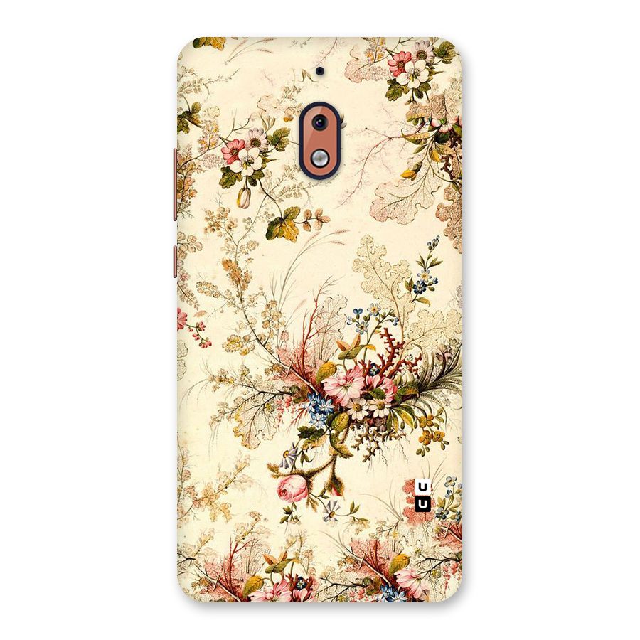 Beige Floral Back Case for Nokia 2.1