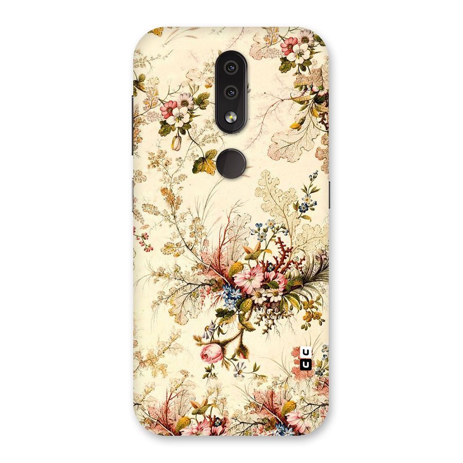 Beige Floral Back Case for Nokia 4.2