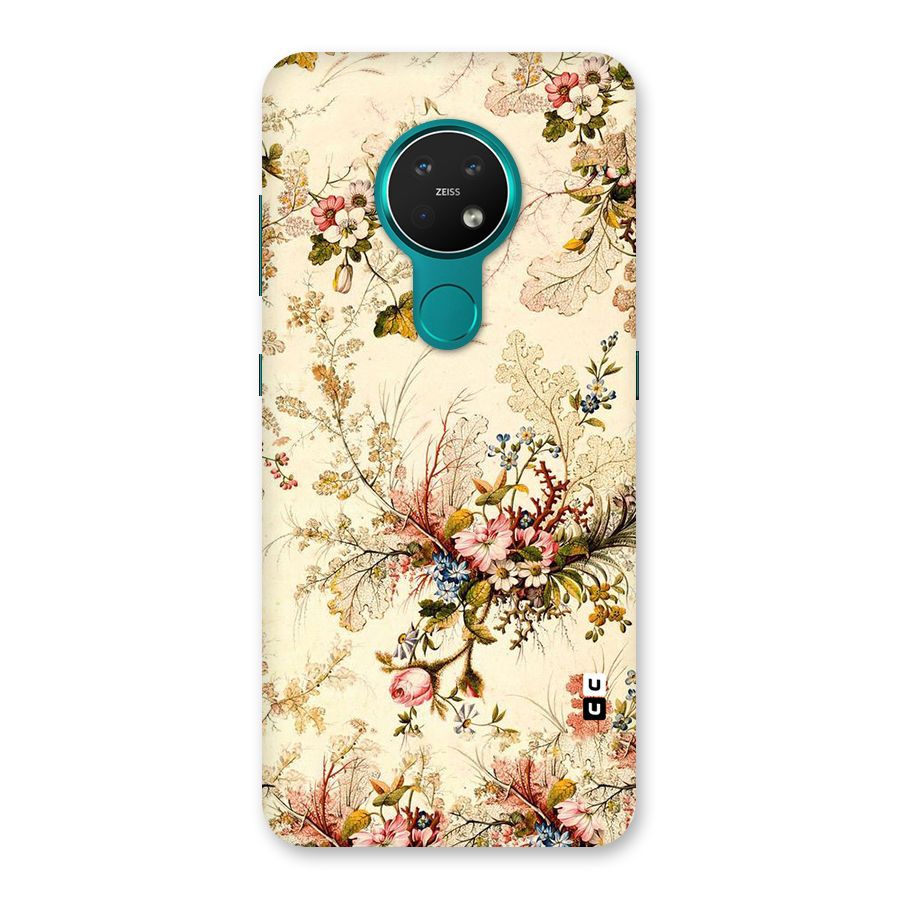 Beige Floral Back Case for Nokia 7.2