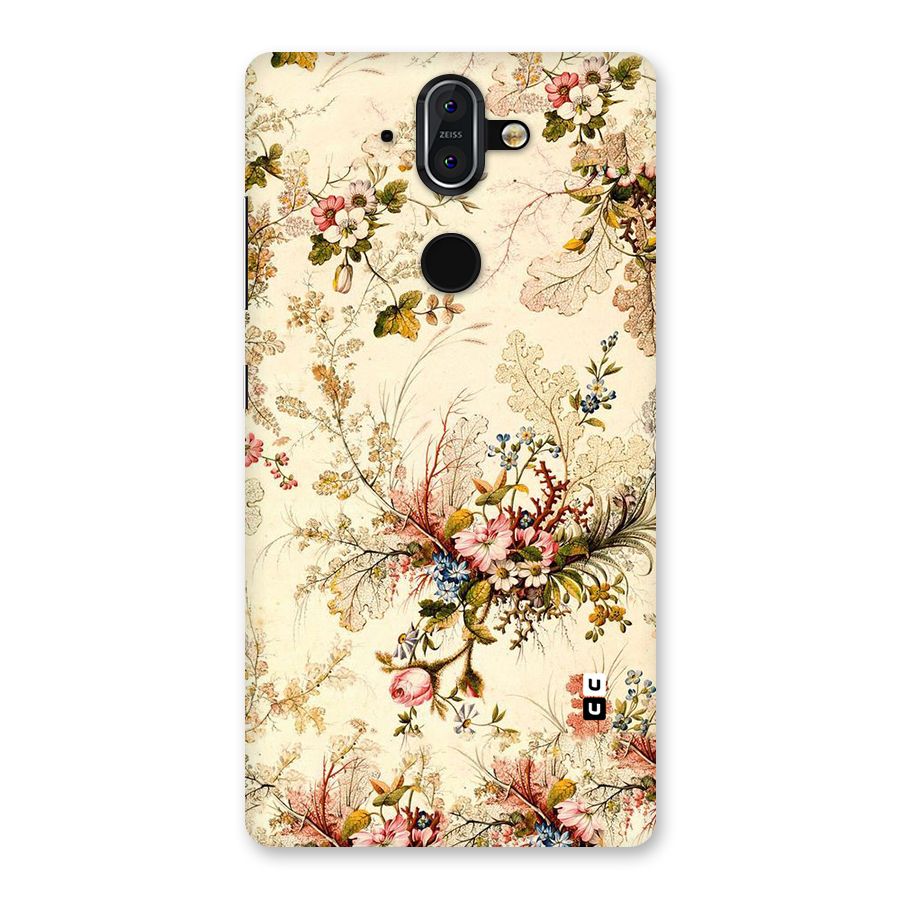 Beige Floral Back Case for Nokia 8 Sirocco