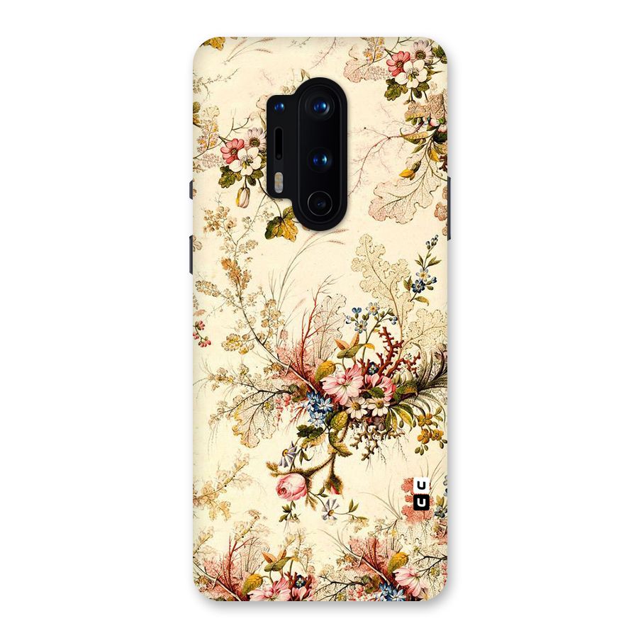 Beige Floral Back Case for OnePlus 8 Pro