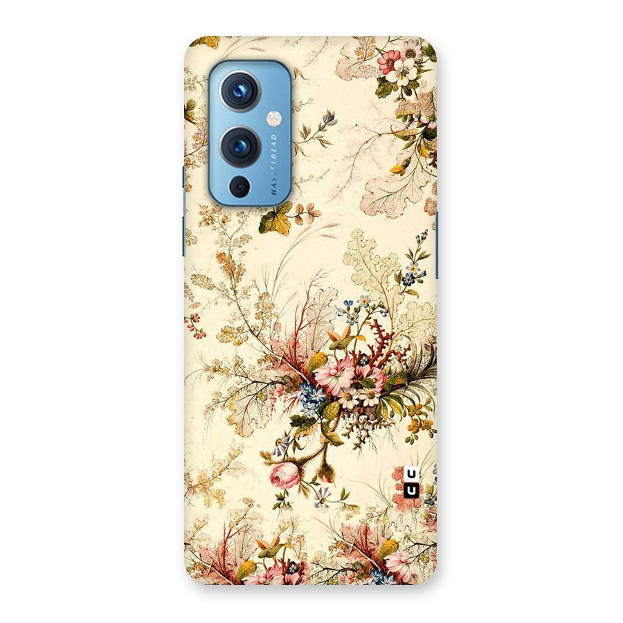 Beige Floral Back Case for OnePlus 9