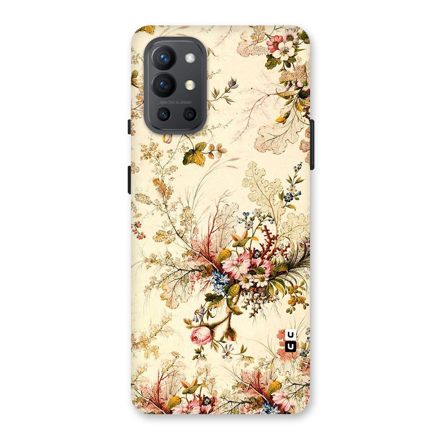 Beige Floral Back Case for OnePlus 9R
