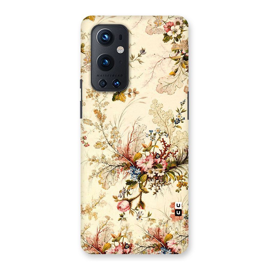 Beige Floral Back Case for OnePlus 9 Pro