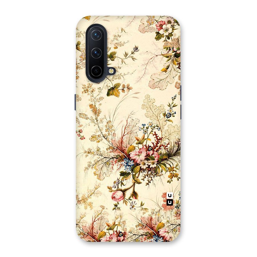Beige Floral Back Case for OnePlus Nord CE 5G