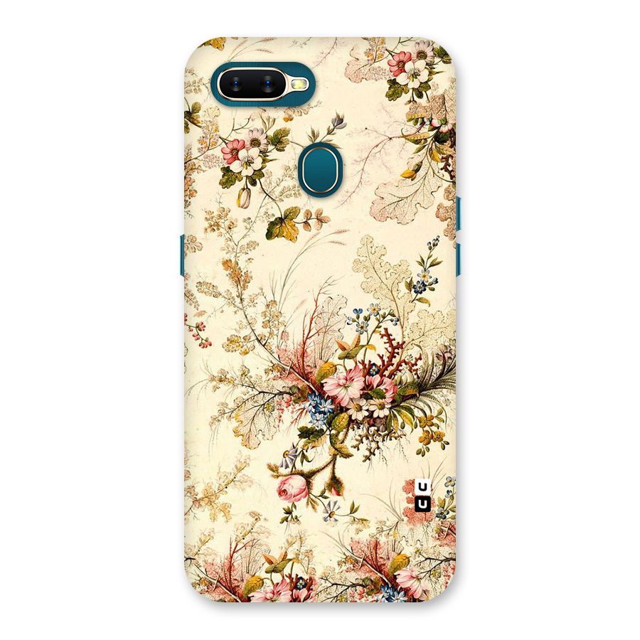 Beige Floral Back Case for Oppo A11k