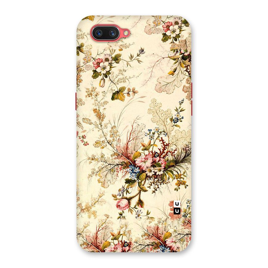 Beige Floral Back Case for Oppo A3s