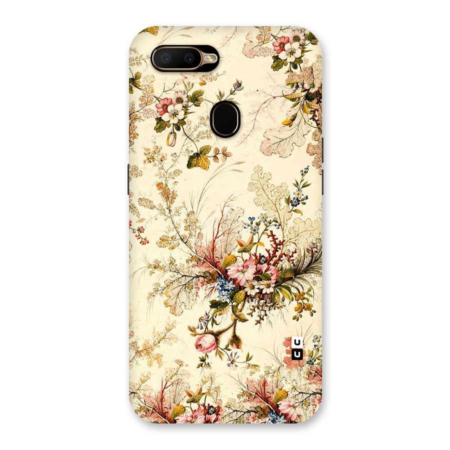 Beige Floral Back Case for Oppo A5s