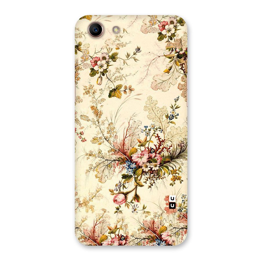 Beige Floral Back Case for Oppo A83 (2018)