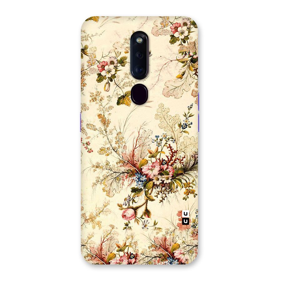 Beige Floral Back Case for Oppo F11 Pro