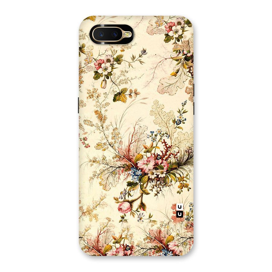 Beige Floral Back Case for Oppo K1
