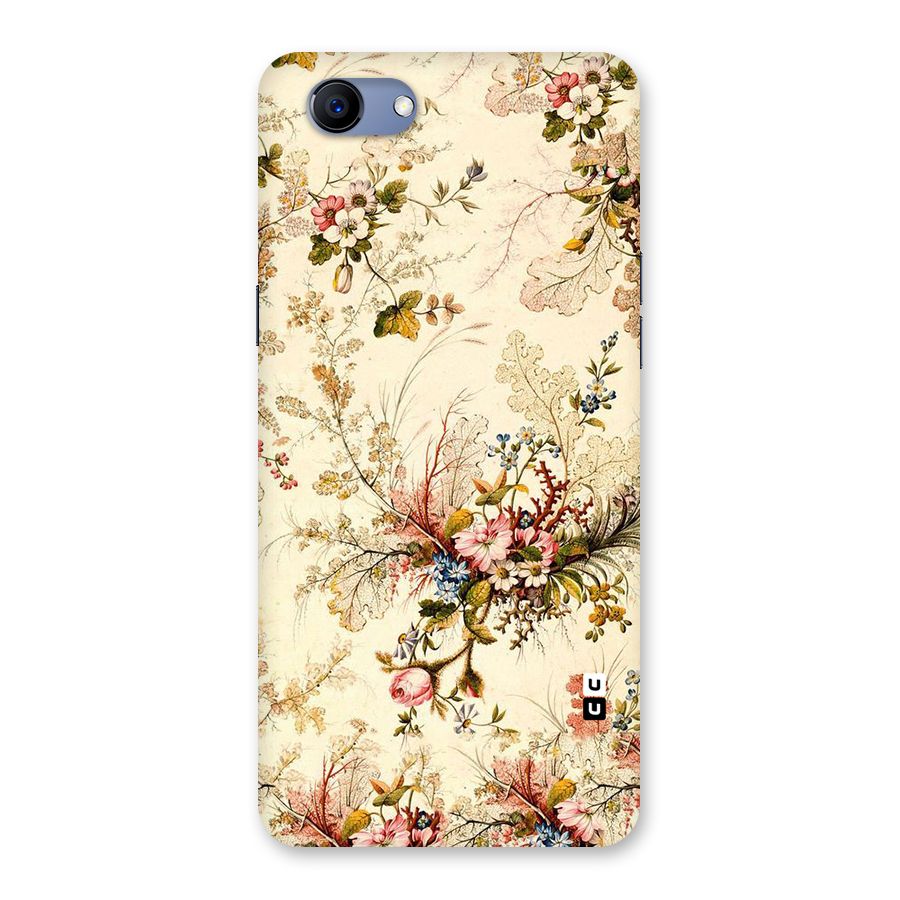 Beige Floral Back Case for Oppo Realme 1