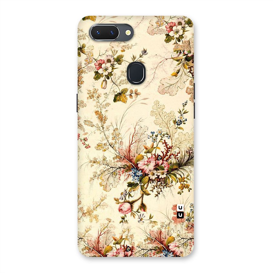 Beige Floral Back Case for Oppo Realme 2