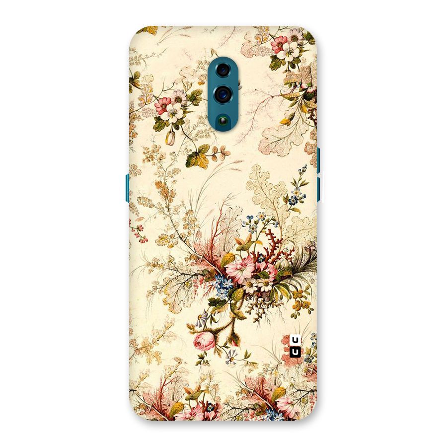 Beige Floral Back Case for Oppo Reno
