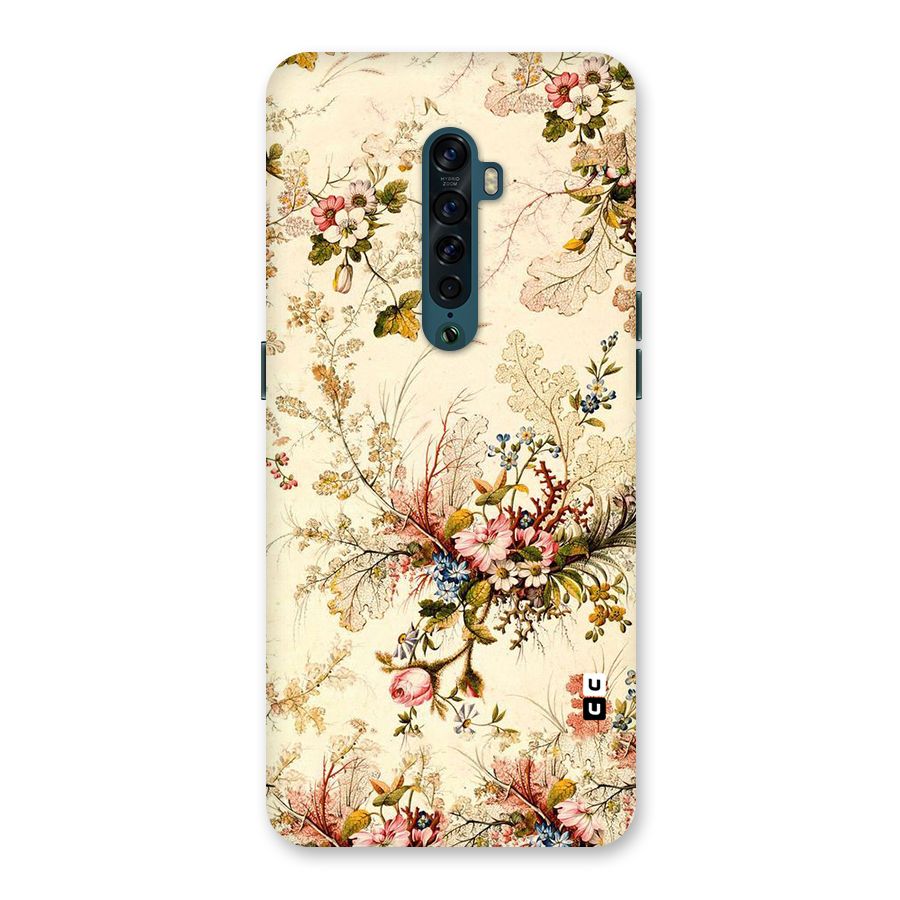 Beige Floral Back Case for Oppo Reno2