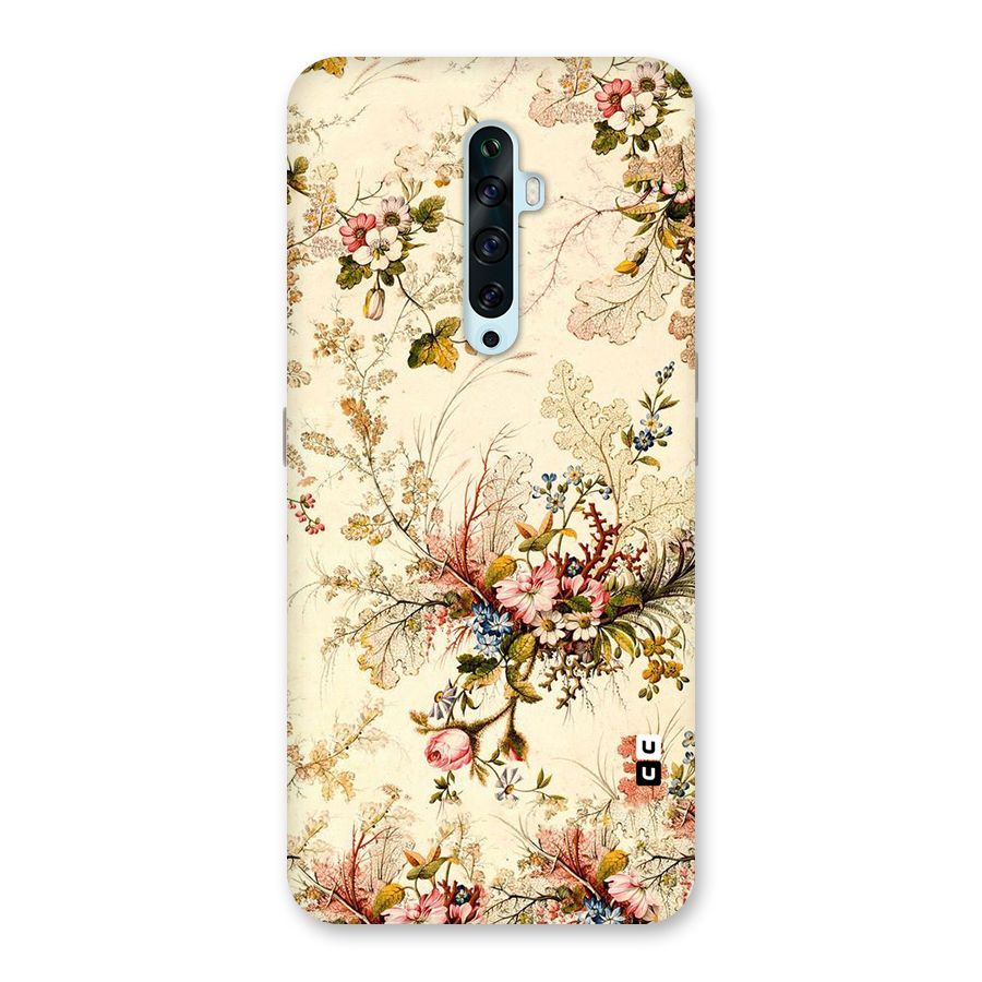 Beige Floral Back Case for Oppo Reno2 Z