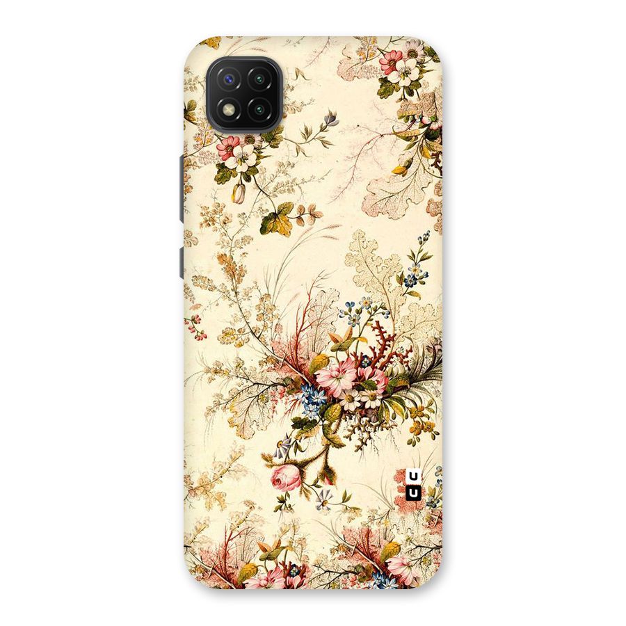 Beige Floral Back Case for Poco C3