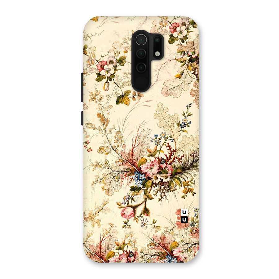 Beige Floral Back Case for Poco M2