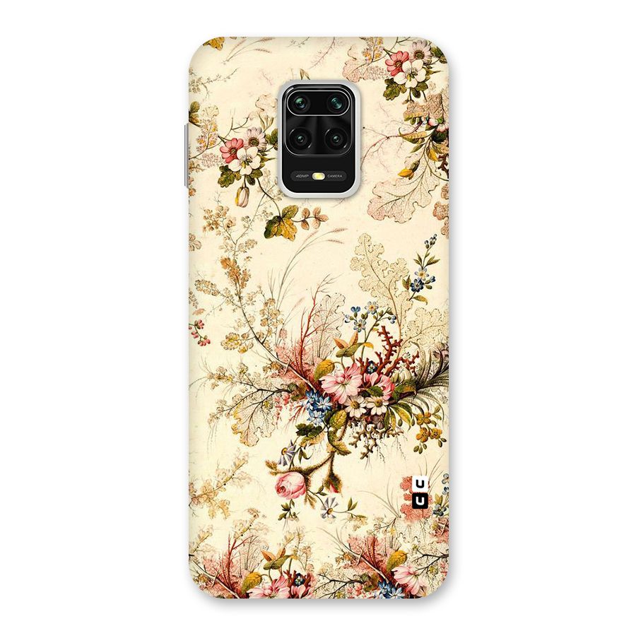 Beige Floral Back Case for Poco M2 Pro
