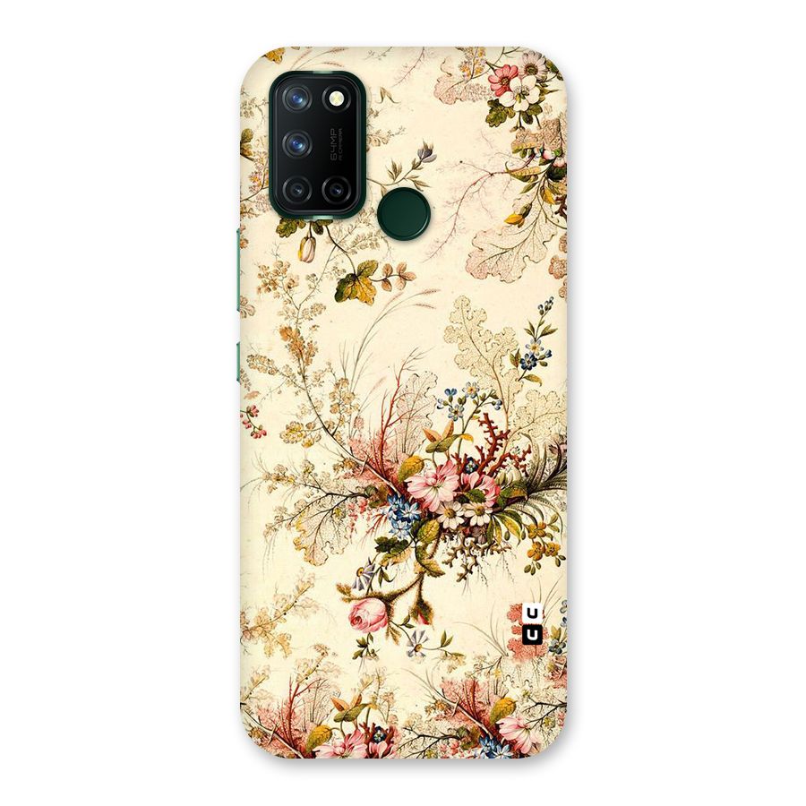 Beige Floral Back Case for Realme 7i