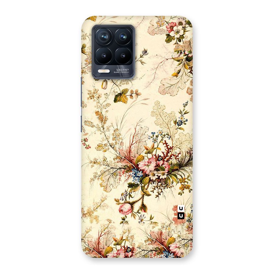 Beige Floral Back Case for Realme 8 Pro