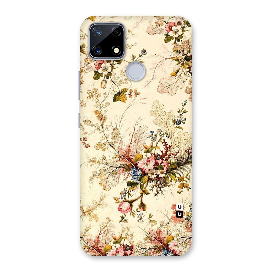 Beige Floral Back Case for Realme Narzo 20