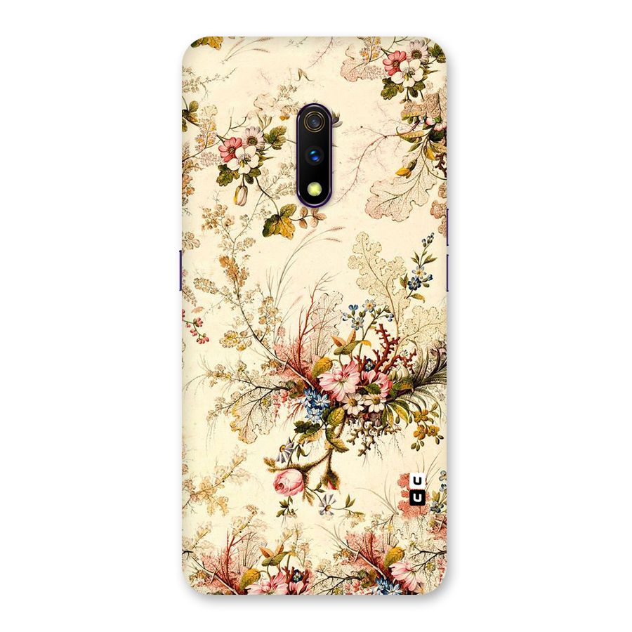 Beige Floral Back Case for Realme X