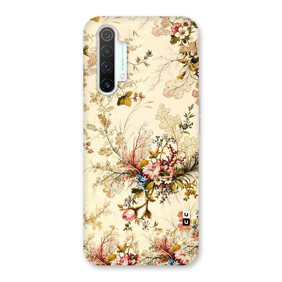Beige Floral Back Case for Realme X3