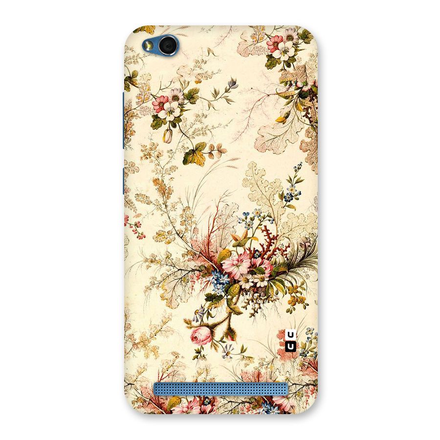 Beige Floral Back Case for Redmi 5A